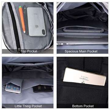 Travel Duffel Backpack with Shoe Compartment and USB Port