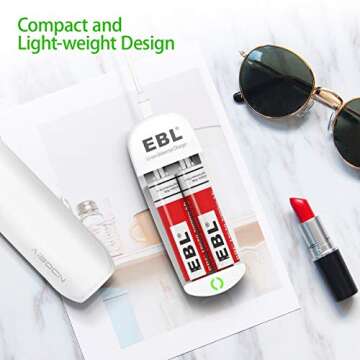 EBL Universal Battery Charger Speedy Smart Lithium Charger for 3.7V Rechargeable Batteries Li-ion IMR 10440 14500 16340 18650 RCR123A Batteries