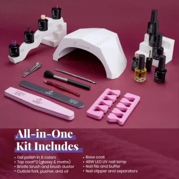 Beetles Gel Nail Polish Kit with 48W UV LED Nail Lamp