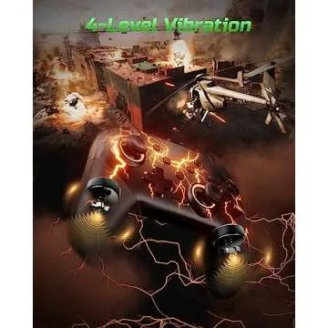 Switch Controller Compatible with Switch/Switch Lite/Switch OLED/Windows/iOS/Android, RGB Lightning Programmable 1000mAh Wireless Switch Pro Controller with One Key Pairing Wake Up Turbo Vibration