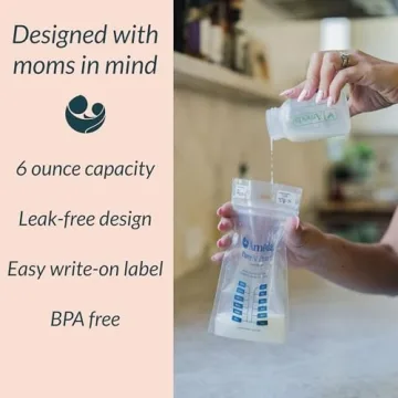 Ameda Breastmilk Storage Bags 6oz | Leak-Proof, BPA Free