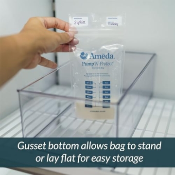 Ameda Breastmilk Storage Bags 6oz | Leak-Proof, BPA Free