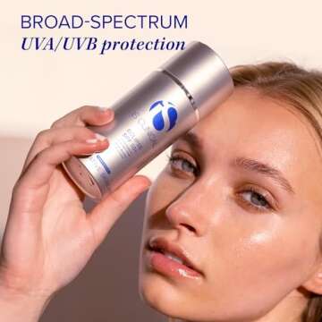 iS CLINICAL Eclipse SPF 50+ Sunscreen, Zinc Oxide tinted beige sunscreen, ultra sheer non-greasy matte finish sun cream for face