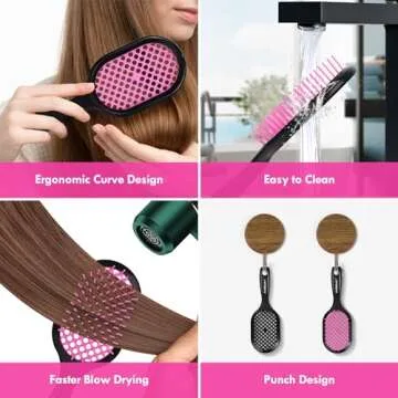 Effortless Tangle Removal - Aussumy Hair Brush Duo Set