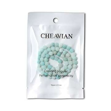 CHEAVIAN 60PCS 6mm Amazonite Beads for Jewelry Making