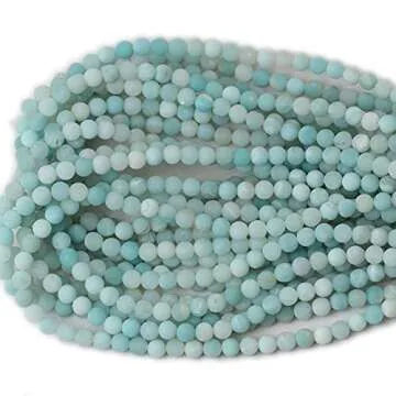 CHEAVIAN 60PCS 6mm Amazonite Beads for Jewelry Making