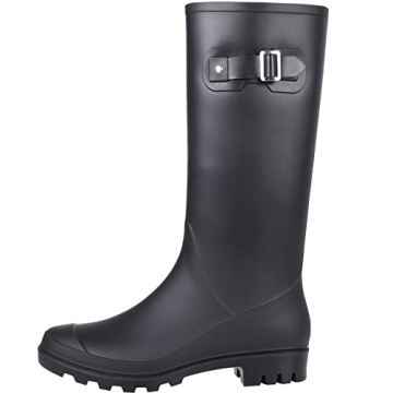 Evshine Women's Knee High Rain Boots - Stylish & Waterproof