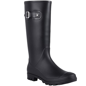 Evshine Women's Knee High Rain Boots - Stylish & Waterproof