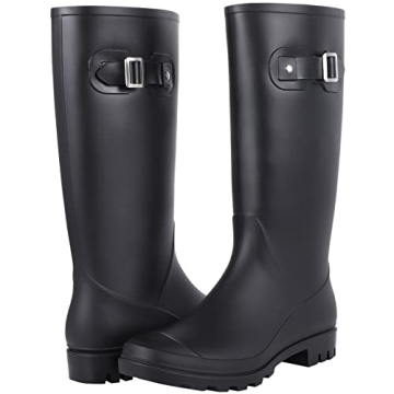 Evshine Women's Knee High Rain Boots - Stylish & Waterproof