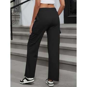 MOYEE Women's Cargo Sweatpants - Stylish, Comfortable, Functional