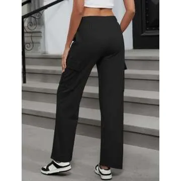 MOYEE Women's Cargo Sweatpants - Stylish, Comfortable, Functional