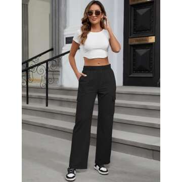 MOYEE Women's Cargo Sweatpants - Stylish, Comfortable, Functional