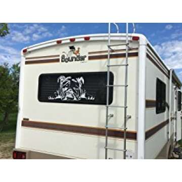 English Bulldog Decal English Bulldog Sticker Dog Sticker Dog Decal Lazy Dog Sleeping Dog Cute Puppy Wall Art Stickers Tr259 (6" x 13.2")