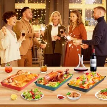 WOWBOX 4 pcs Serving Tray Set for Snacks and Desserts