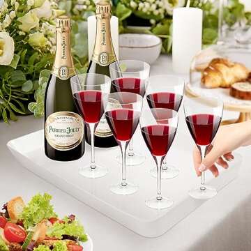 WOWBOX 4 pcs Serving Tray Set for Snacks and Desserts