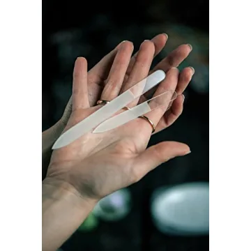 Mont Bleu Czech Glass Nail Files Set of 2 - Handmade & Durable