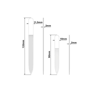 Mont Bleu Czech Glass Nail Files Set of 2 - Handmade & Durable