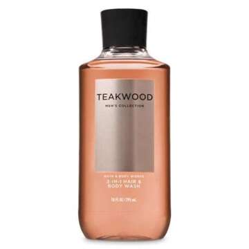Bath and Body Works Signature Collection Teakwood 2-in-1 Hair + Body Wash - Nourishing & Refreshing ...