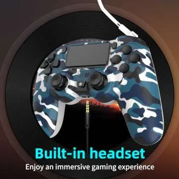 YsoKK PS4 Controller 2 Pack Wireless for Playstation 4/Slim/Pro with 1000mah Battery/Dual Vibration/Audio Jack/6-axis Motion Sensor(Camouflage Green and Camouflage Blue)