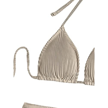 Stylish SweatyRocks 3 Piece Zebra Striped Bikini Set for Women