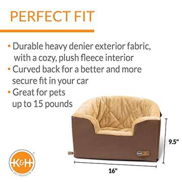 K&H Pet Products Hanging Bucket Booster Pet Seat, Elevated Dog Booster Car Seat, Car Window View for...