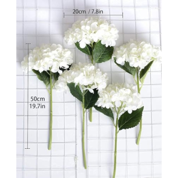 Elegant PARTY JOY Artificial Hydrangea Flowers for Home Decor