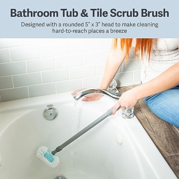 Versatile Casabella Extendable Bathroom Scrubber Brush for Easy Cleaning