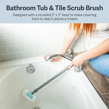 Versatile Casabella Extendable Bathroom Scrubber Brush for Easy Cleaning