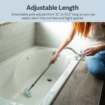 Versatile Casabella Extendable Bathroom Scrubber Brush for Easy Cleaning