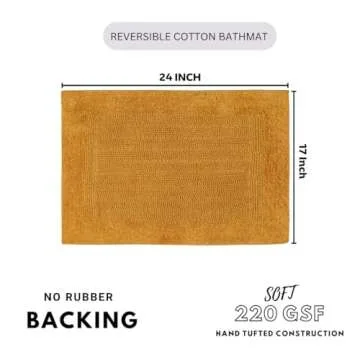 Savi Home Bath Mat Rug 17x24 100% Cotton Soft