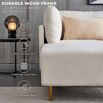 Hommoo Modern Reversible Sectional Sofa U Shaped Couch