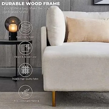 Hommoo Modern Reversible Sectional Sofa U Shaped Couch