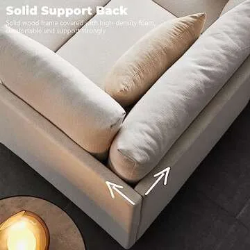 Hommoo Modern Reversible Sectional Sofa U Shaped Couch