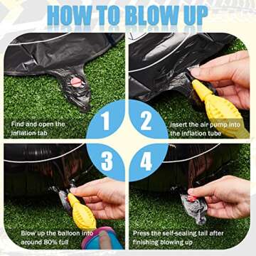 Lewtemi 6 Pcs Wheel Tire Balloons 18 Inch Race Car Balloons Race Car Party Decorations Foil Large Birthday Party Supplies Decorations Black White