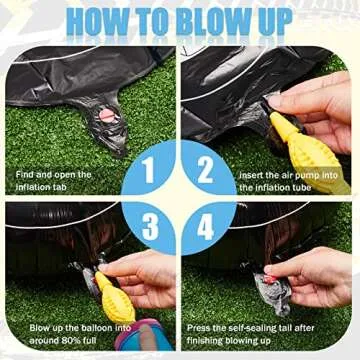 Lewtemi 6 Pcs Wheel Tire Balloons 18 Inch Race Car Balloons Race Car Party Decorations Foil Large Birthday Party Supplies Decorations Black White