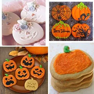 Tmflexe Pumpkin Cookie Cutter Set for Halloween Baking