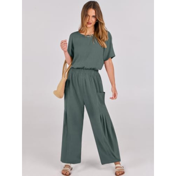 Comfortable Linen Jumpsuits for Women Summer 2024