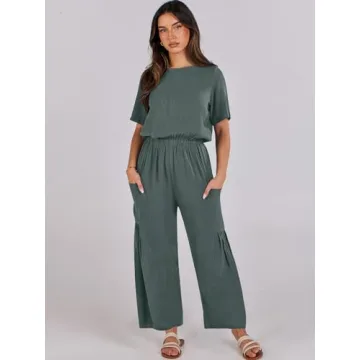 Comfortable Linen Jumpsuits for Women Summer 2024