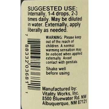 Vitality Works, Oregano Oil (1x1Oz )