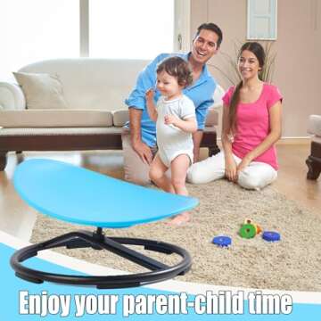 Luanka Kids Swivel Chair Sensory,Autism Chairs for Kids,Sensory Spinning Chair for Kids Autism,Toddler Coordination Sensory Products for Ages 3 Years and UP,Gifts for Kids with Autism(Blue)