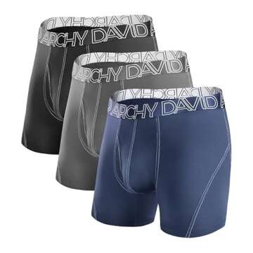 DAVID ARCHY Mens Underwear Mesh Quick Dry Boxer Briefs Active Performance Sports Ultra Soft Breathab...