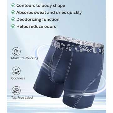 DAVID ARCHY Mens Underwear Mesh Quick Dry Boxer Briefs Active Performance Sports Ultra Soft Breathable Support Pouch Underwear with Fly in 3 Pack (L, Black/Dark Gray/Navy Blue - Mesh with Fly)