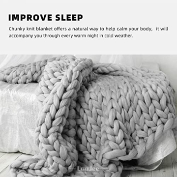 LaoJee Chunky Knit Blanket - Handmade Comfort for Your Home