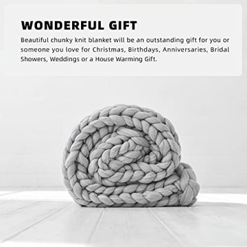 LaoJee Chunky Knit Blanket - Handmade Comfort for Your Home