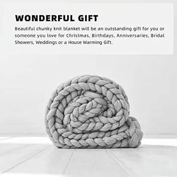 LaoJee Chunky Knit Blanket - Handmade Comfort for Your Home