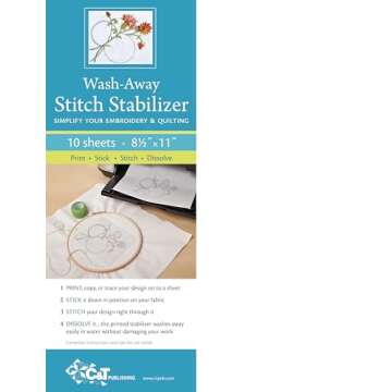 Wash Away Stitch Stabilizer - Simplify Your Embroidery & Quilting with Ease