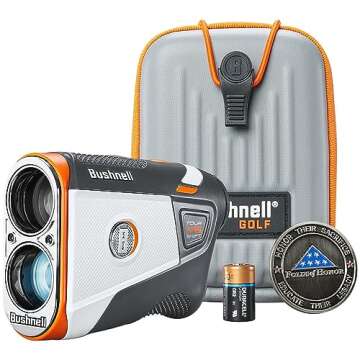 Bushnell Tour V6 Shift Golf Rangefinder with Slope Switch, Visual Jolt Flag Locking, Magnetic Mount, 1300 Yard Range 6X Magnification