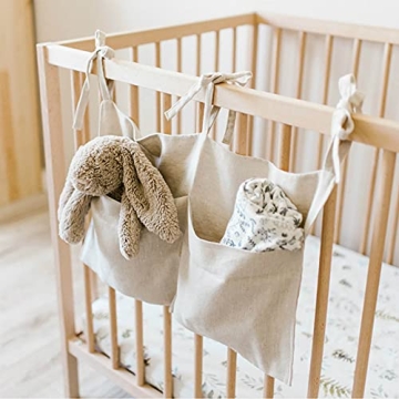 YeeMan Baby Bedside Hanging Storage Bag with 2 Pockets