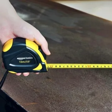 Amazon Basics Self-Locking Tape Measure 33 Feet Metric Inch Scale