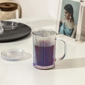 Lysenn Iridescent Glass Coffee Mug for Coffee Lovers